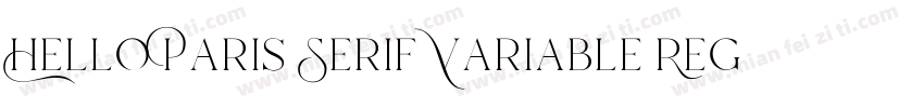 Hello Paris Serif Variable Reg字体转换